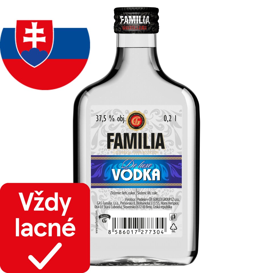 Gas Familia De Luxe vodka 37,5% 0,2 l