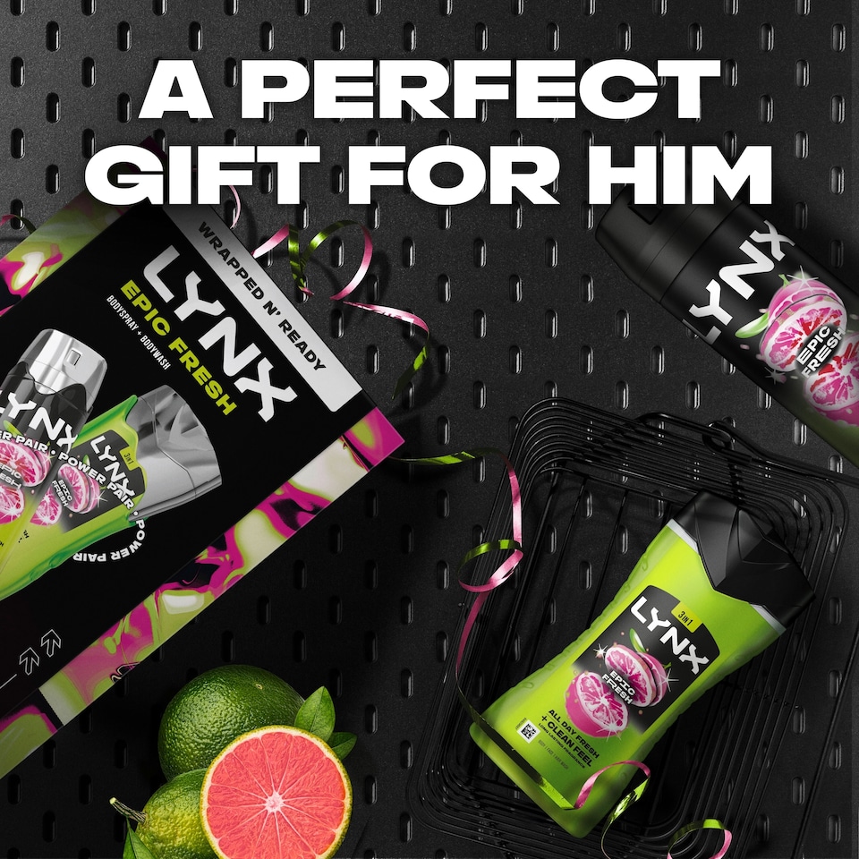 image 1 of Lynx Epic Fresh Bodyspray & Bodywash Gift Set 