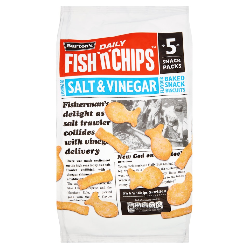 Burtons Fish & Chips 5X25g