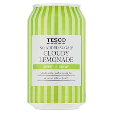 Tesco No Added Sugar Cloudy Lemonade 330Ml