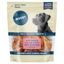Boost Natural Treat Pigs Ears for Dog 200g