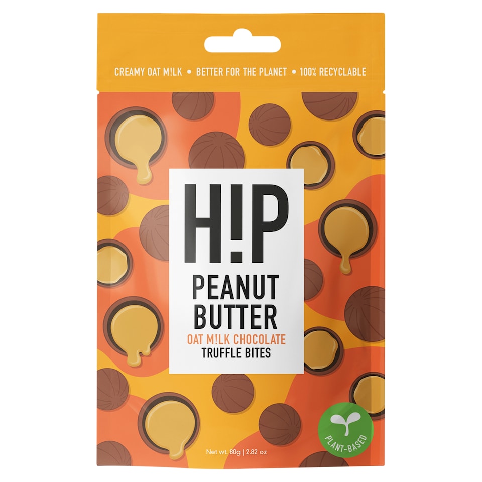 H!P Peanut Butter Oat Milk Chocolate Truffle Bites 80g