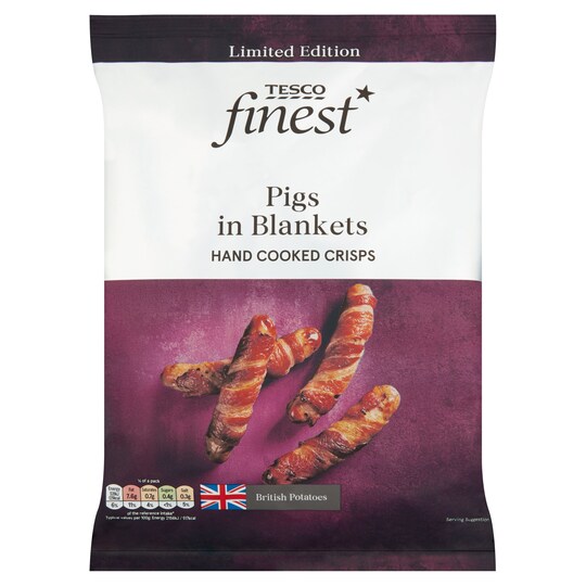 Tesco Finest Limited Edition Pigs In Blankets Crisps150g Tesco Groceries