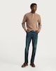 image 2 of F&F Pure Cotton Knitted Polo Jumper in Brown