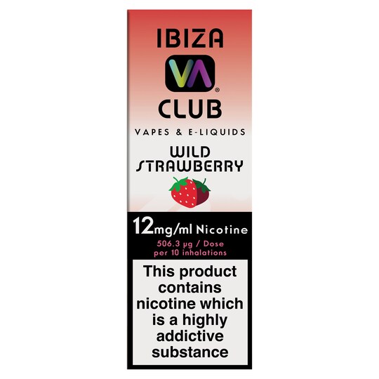 Club Vapes & ELiquids 12Mg Wild Strawberry Tesco Groceries