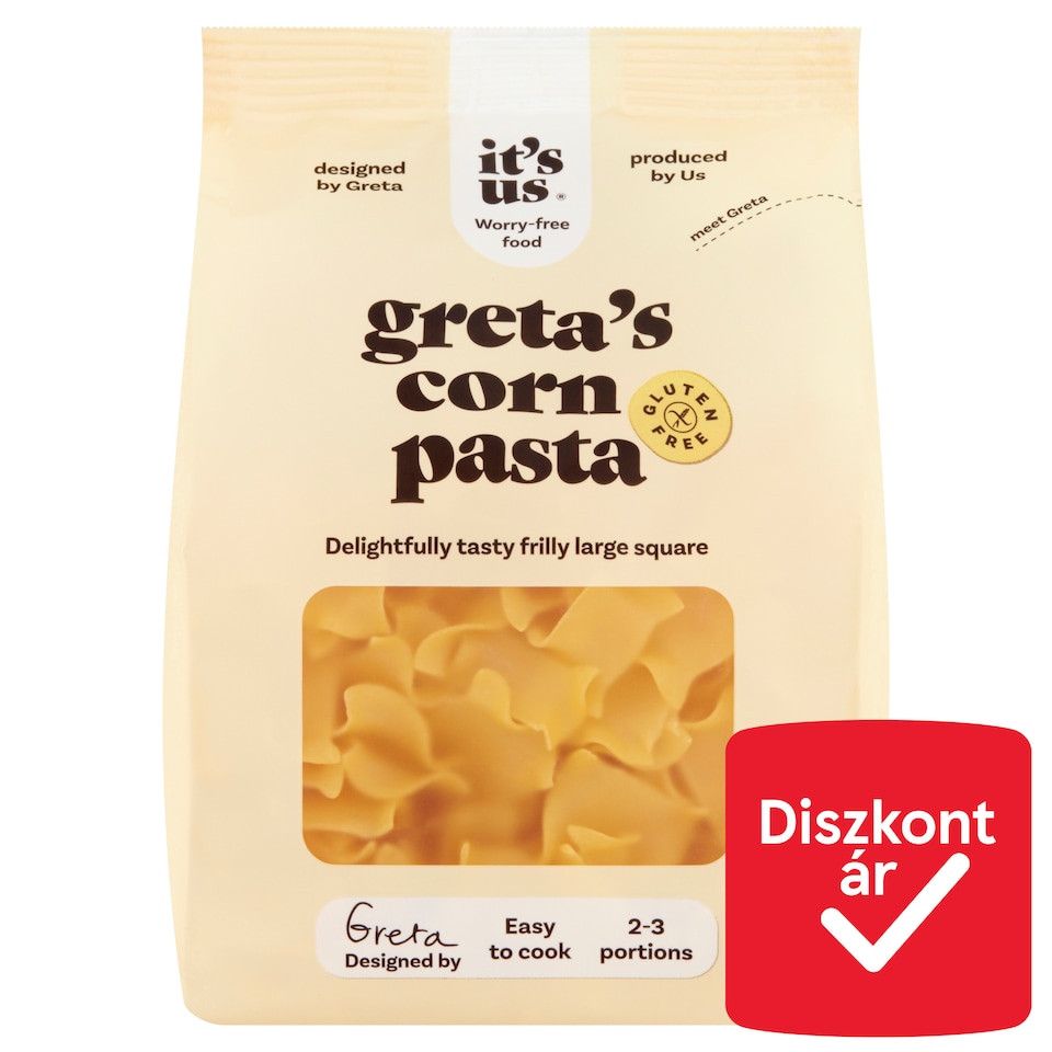 It's Us Fodros Kocka gluténmentes kukorica száraztészta 200 g  1. kép