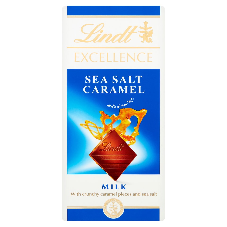 image 1 of Lindt Excellence Milk Sea Salt Caramel Chocolate 100G