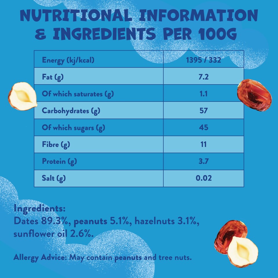image 1 of Goodies Date & Nuts Fruit Bars 5x20g