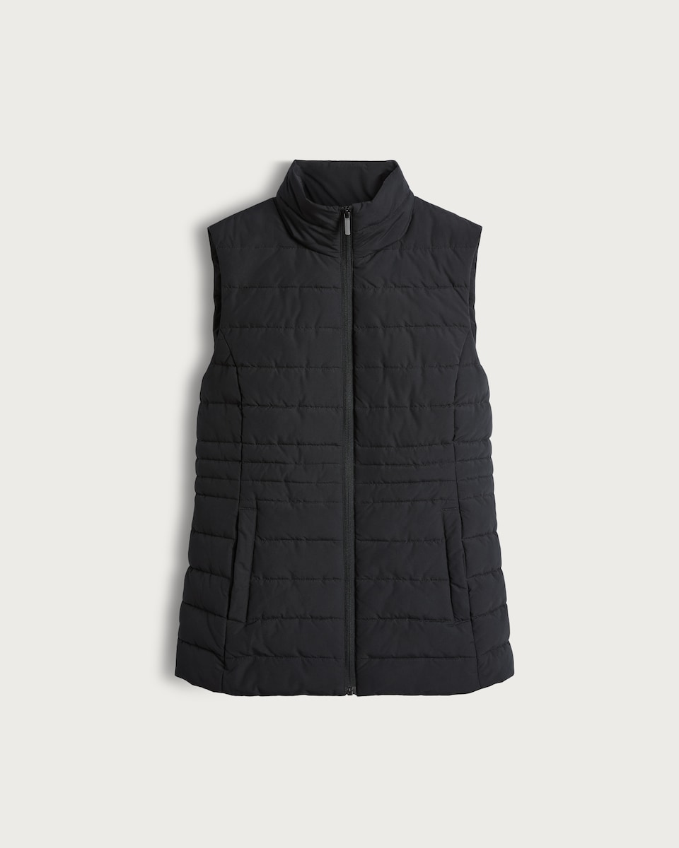 image 1 of F&F Quilted Shower Resistant Gilet in Black