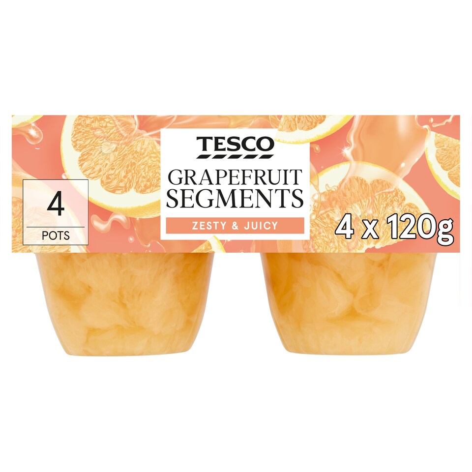 Tesco Grapefruit Segments 4X120g
