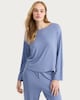 image 2 of F&F CoolEase™ Long Sleeved Pyjama Top in Blue