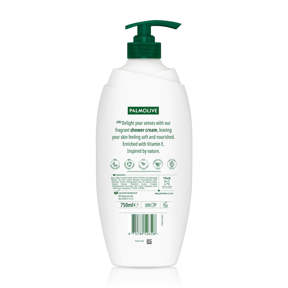 image 1 of Palmolive Naturals Milk & Honey Shower Gel Body Wash Pump 750ml
