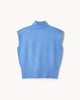 image 5 of The F&F Edit Knitted High Neck Sleeveless Jumper in Blue