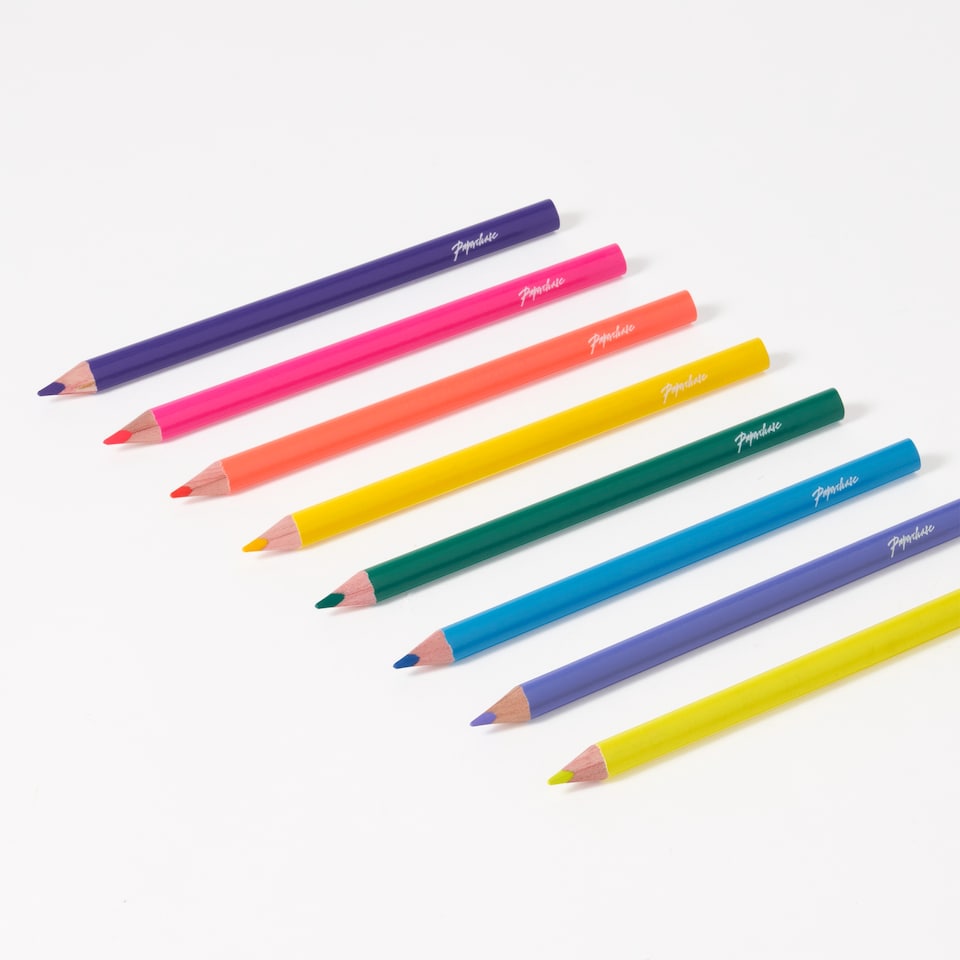 image 1 of Paperchase Happy Space 8 Colouring Pencils