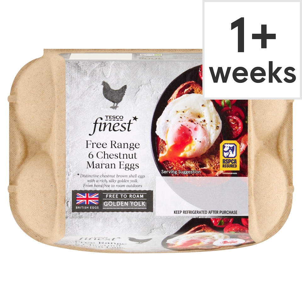 Tesco Finest 6 Free Range Chestnut Maran Eggs