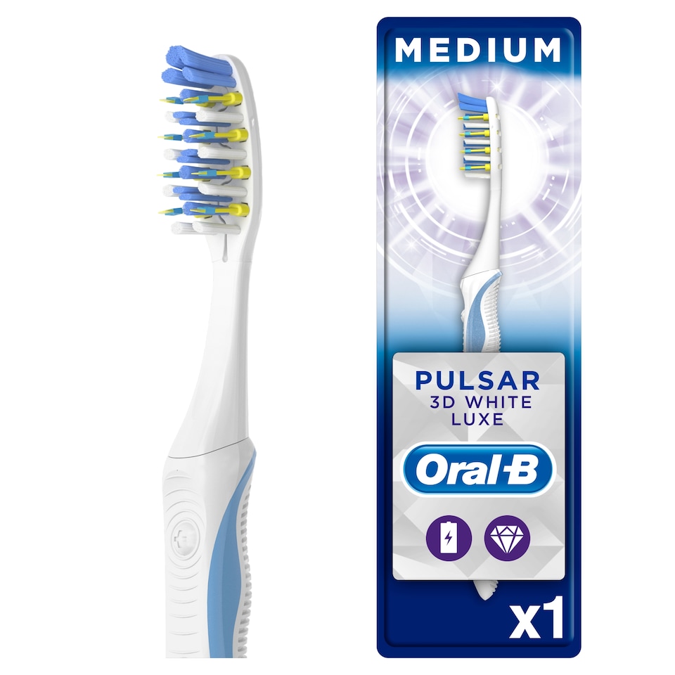 image 1 of Oral-B Pulsar 3D White Luxe Medium Toothbrush