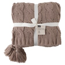  F&F Home Mink Cable Knit Throw