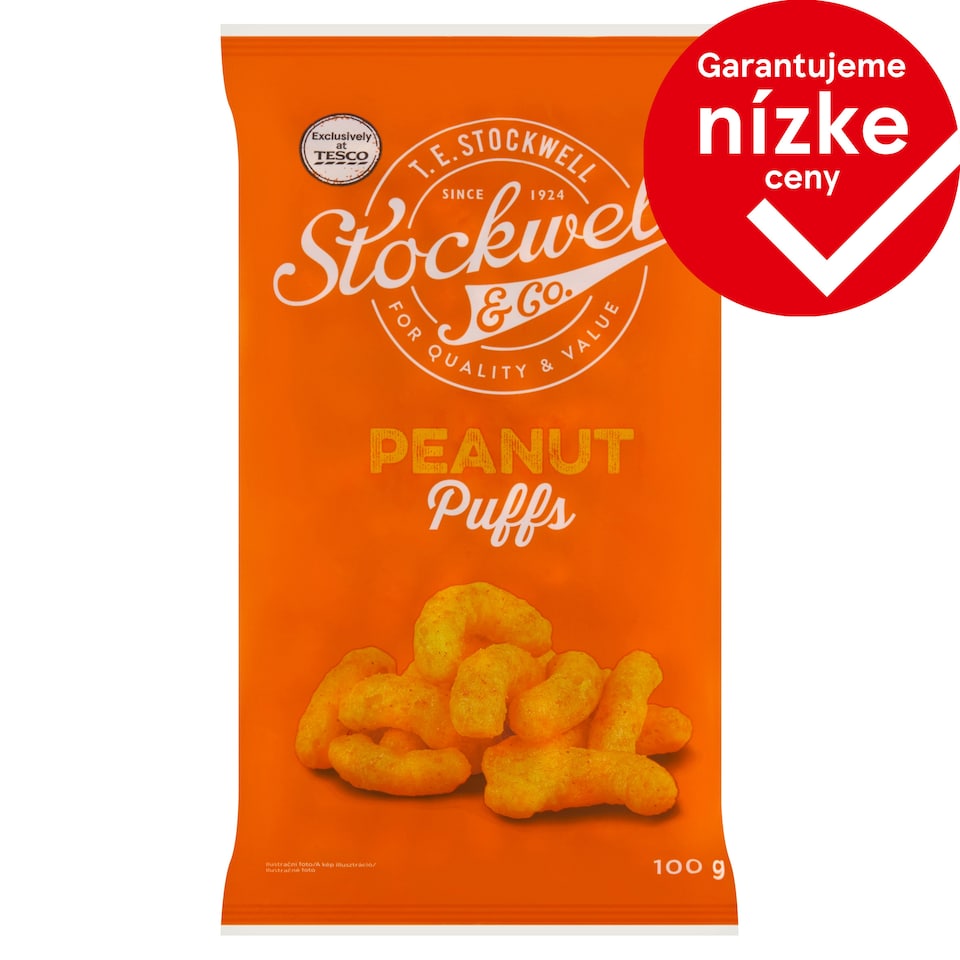 Stockwell & Co. Extrudovaný výrobok z kukuričnej krupice s praženými arašidmi solený 100 g