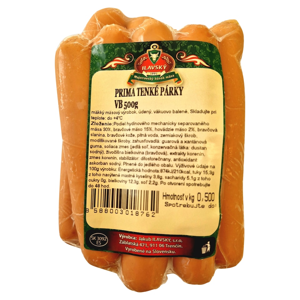 Ilavský Fine Thin Sausages 500 g