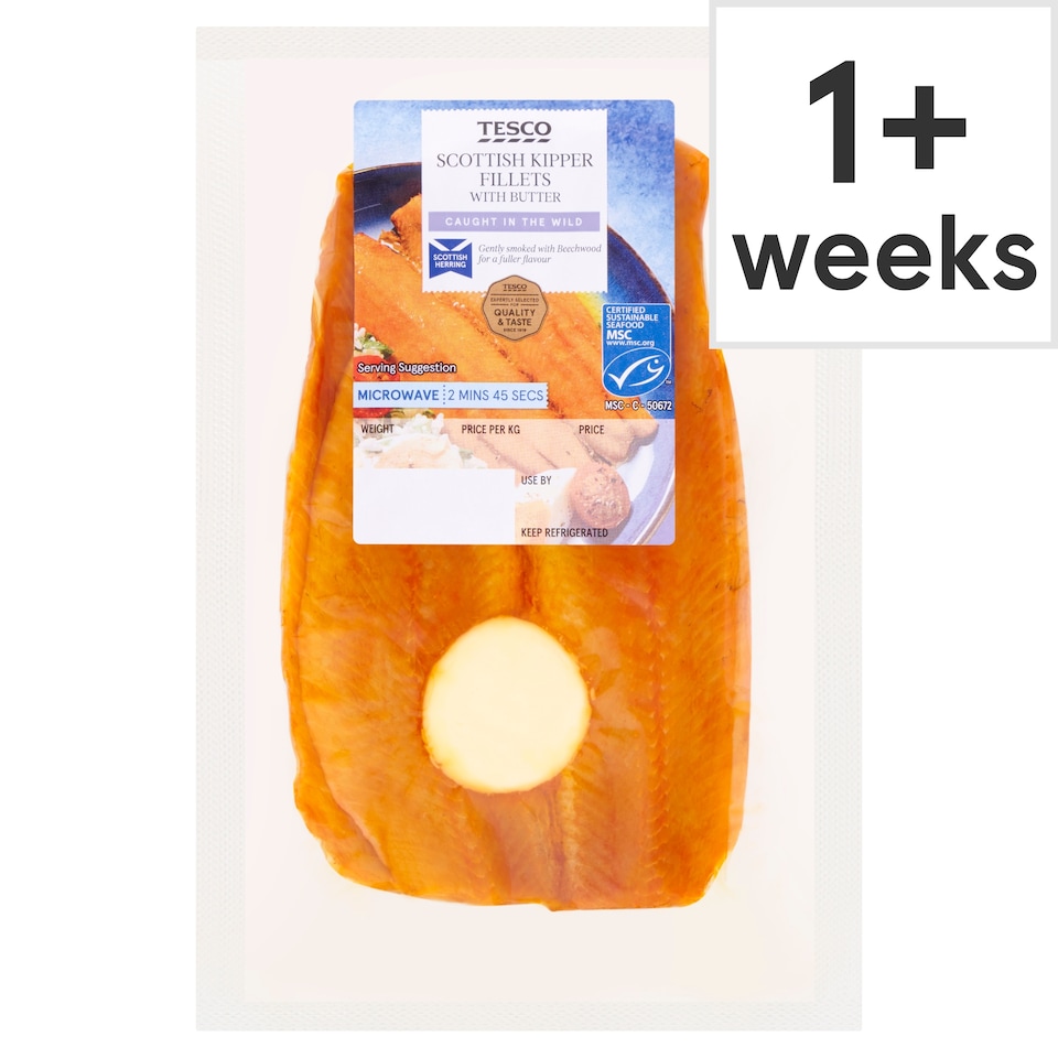 Tesco Smoked Kippers With Butter
