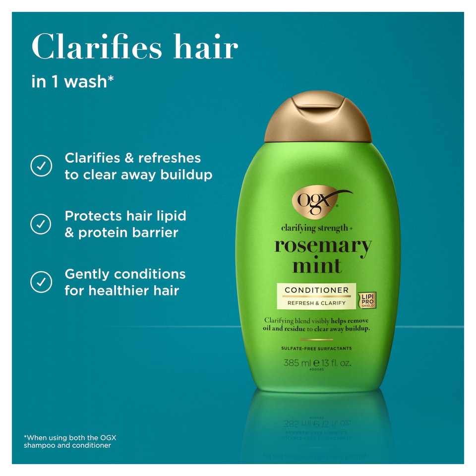 image 1 of OGX Refreshing Scalp + Rosemary Mint Conditioner 385ml