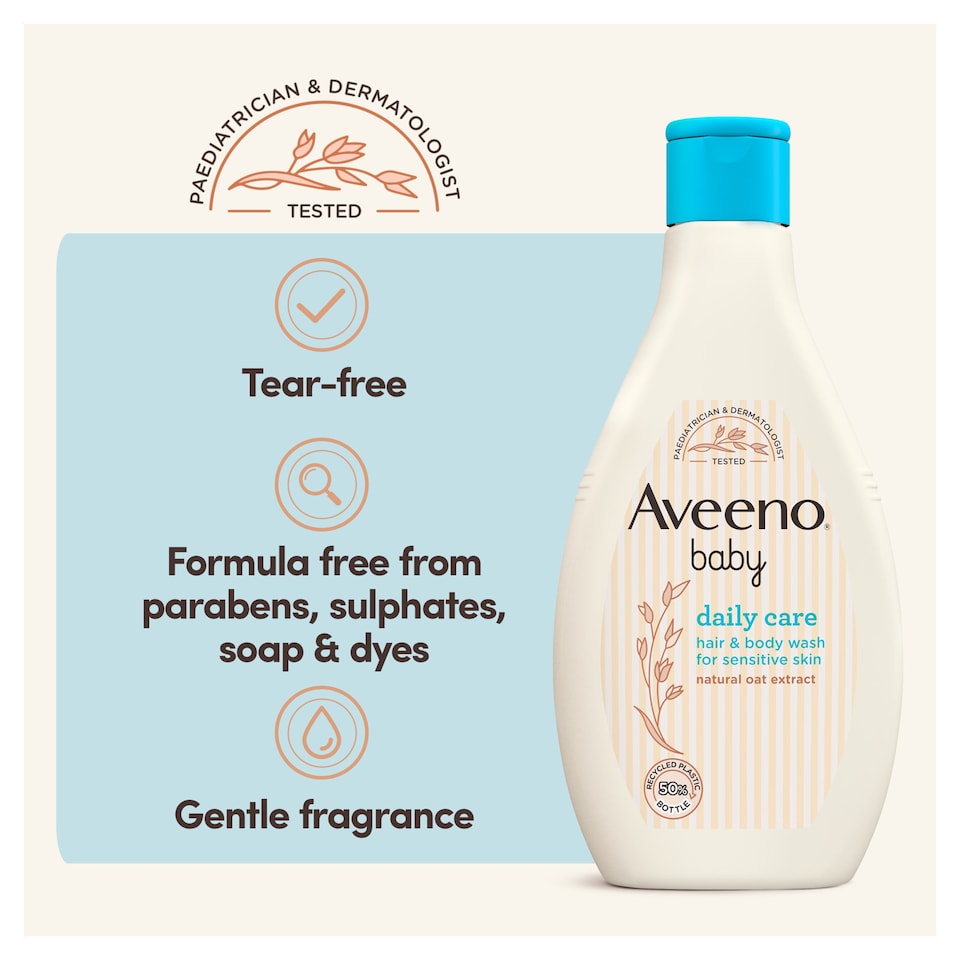 image 1 of Aveeno Baby Daily Care Hair & Body Wash For Sensitive Skin 250ml