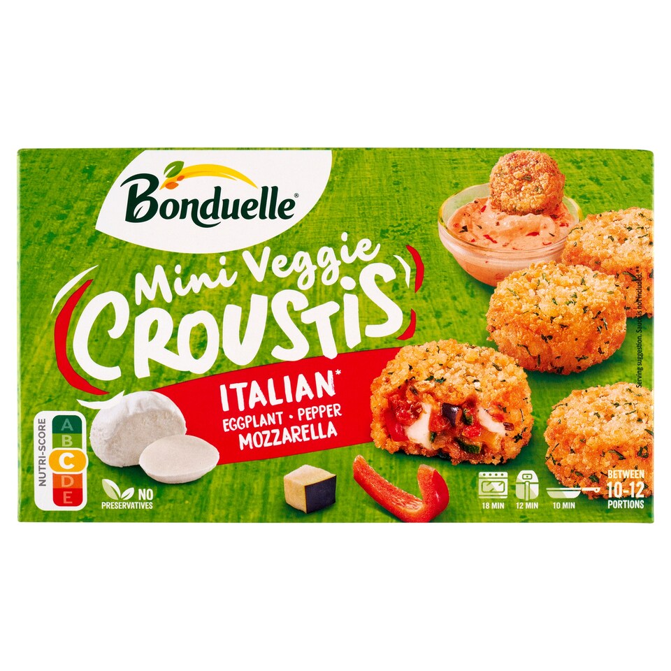 image 1 of Bonduelle Mini Veggie Quick-Frozen Breaded and Pre-Baked Vegetable Disc with Cheese 240 g