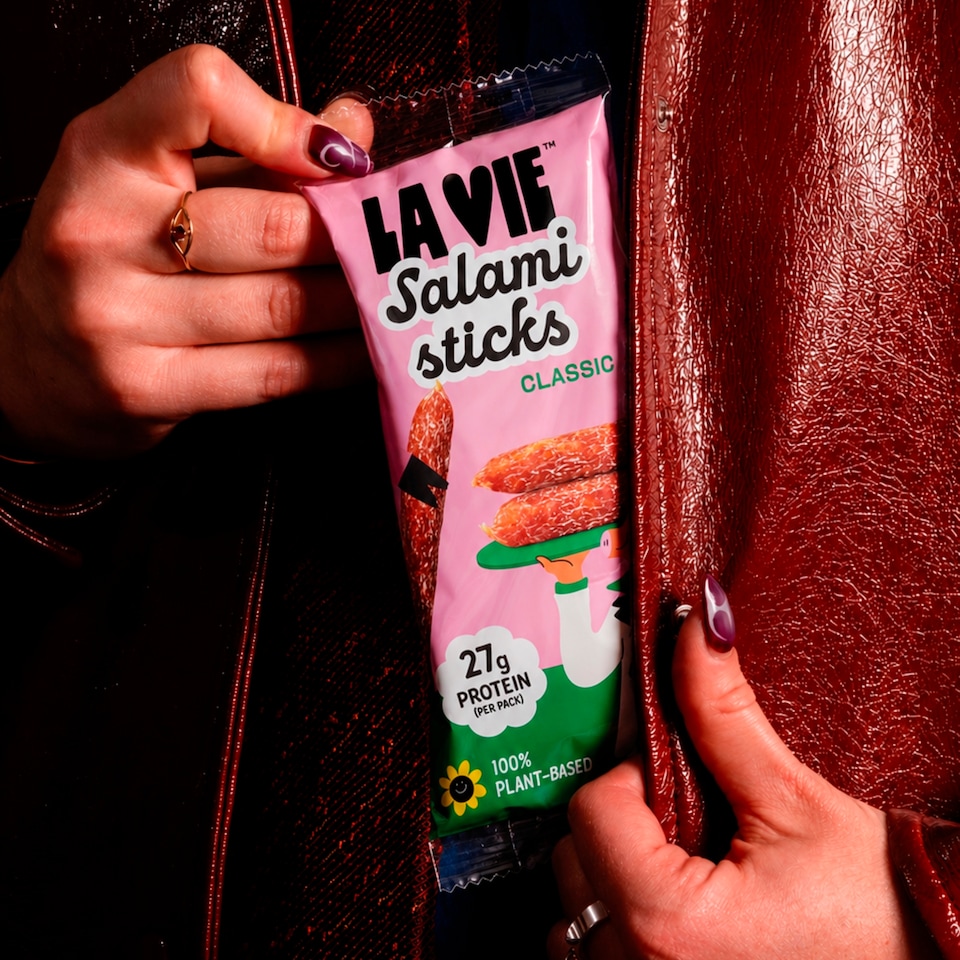 image 1 of La Vie Vegan Salami Sticks Classic 75g