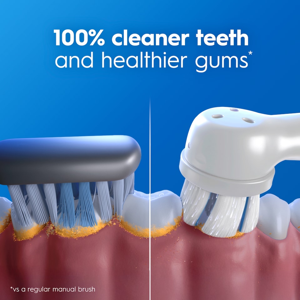 image 1 of Oral-B iO3 Ice Blue Electric Toothbrush + Travel Case