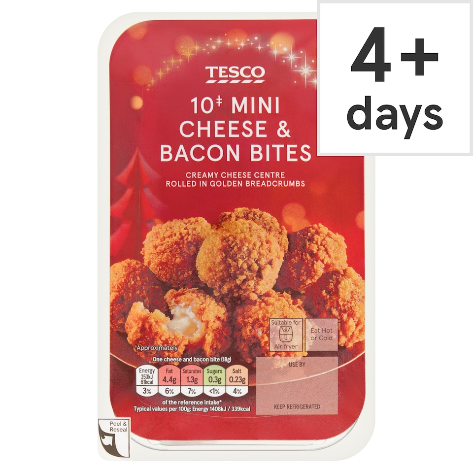 Tesco 10 Mini Cheese & Bacon Bites 180g