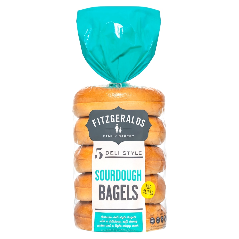 Fitzgeralds Sourdough Bagels 5 Pack