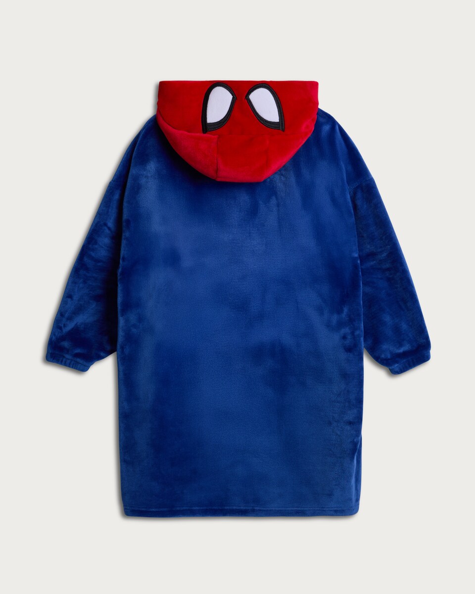image 1 of Marvel Spider-Man Fleece Pyjama Hoodie in Blue Multi