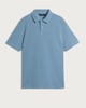 image 4 of F&F Pure Cotton Textured Polo Shirt in Blue