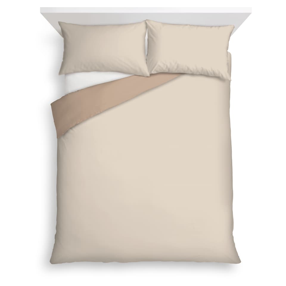 F&F Home Bedding Natural Brushed Duvet Set Double