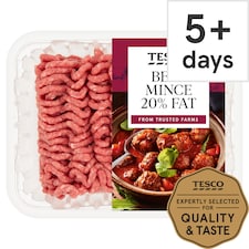 Tesco Beef Mince 20% Fat 500g