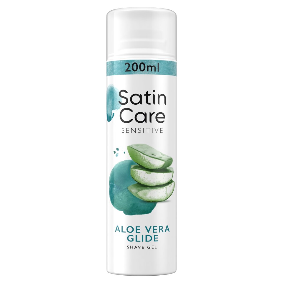 image 1 of Gillette Satin Care Shaving Gel Sensitive Aloe Vera Glide 200ml