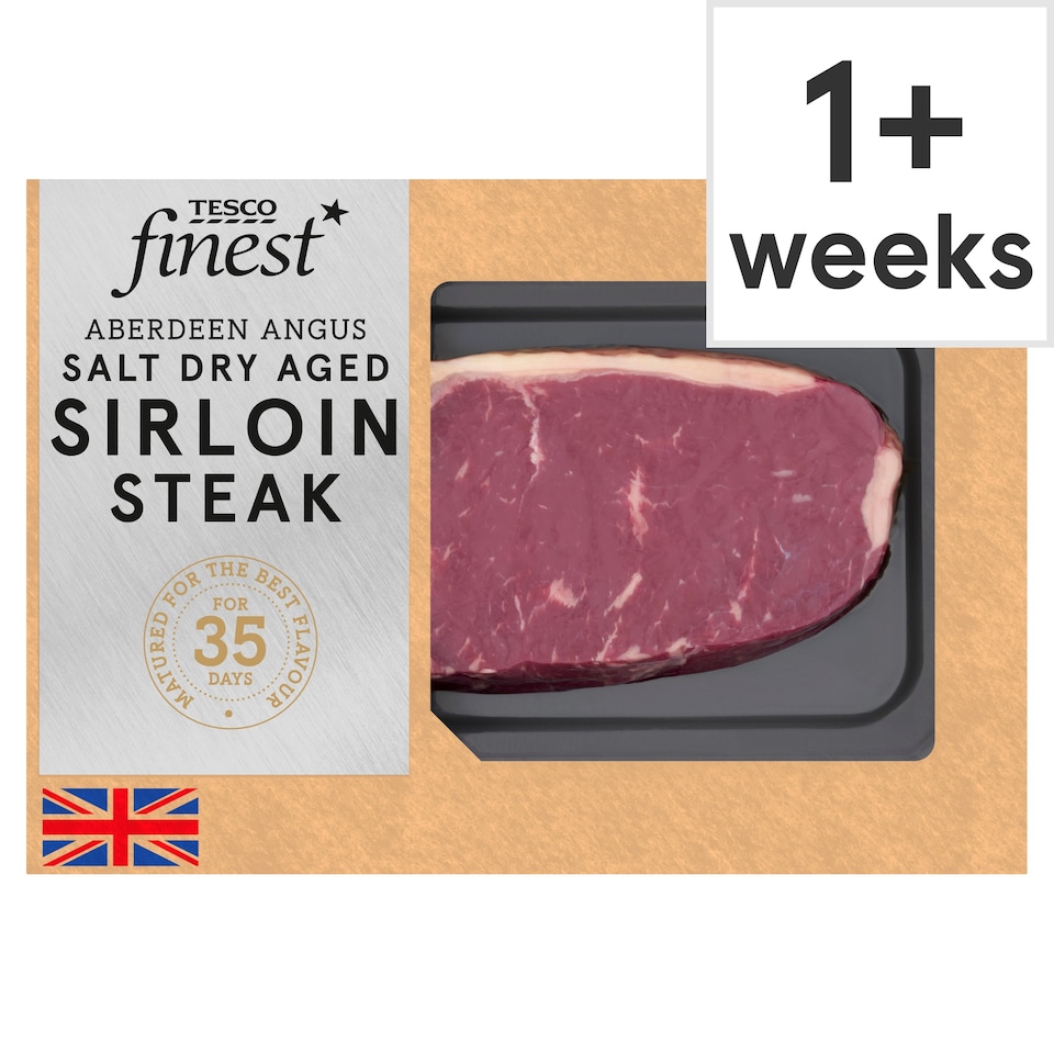 Tesco Finest Aberdeen Angus Salt Dry Aged Sirloin Steak