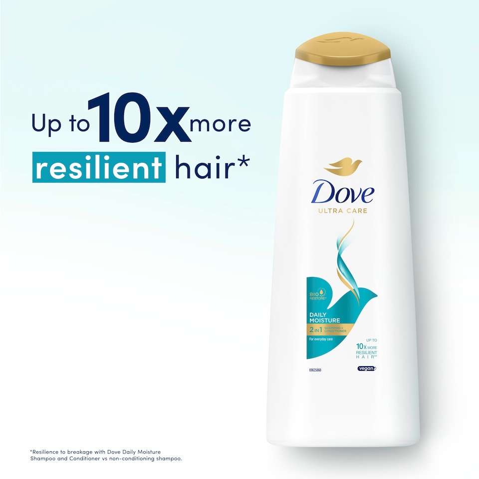 image 1 of Dove Daily Moisture 2 In 1 Shampoo & Conditioner 400Ml