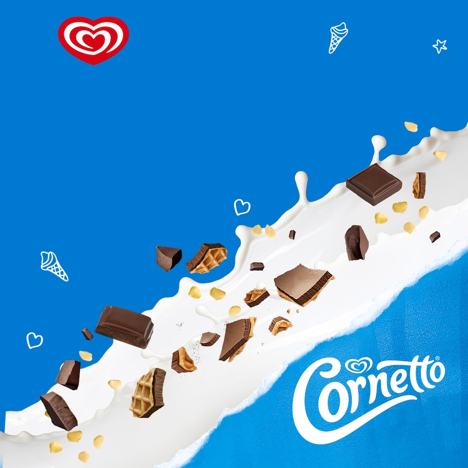 image 1 of Cornetto Classic Ice Cream Cones 6x90ml