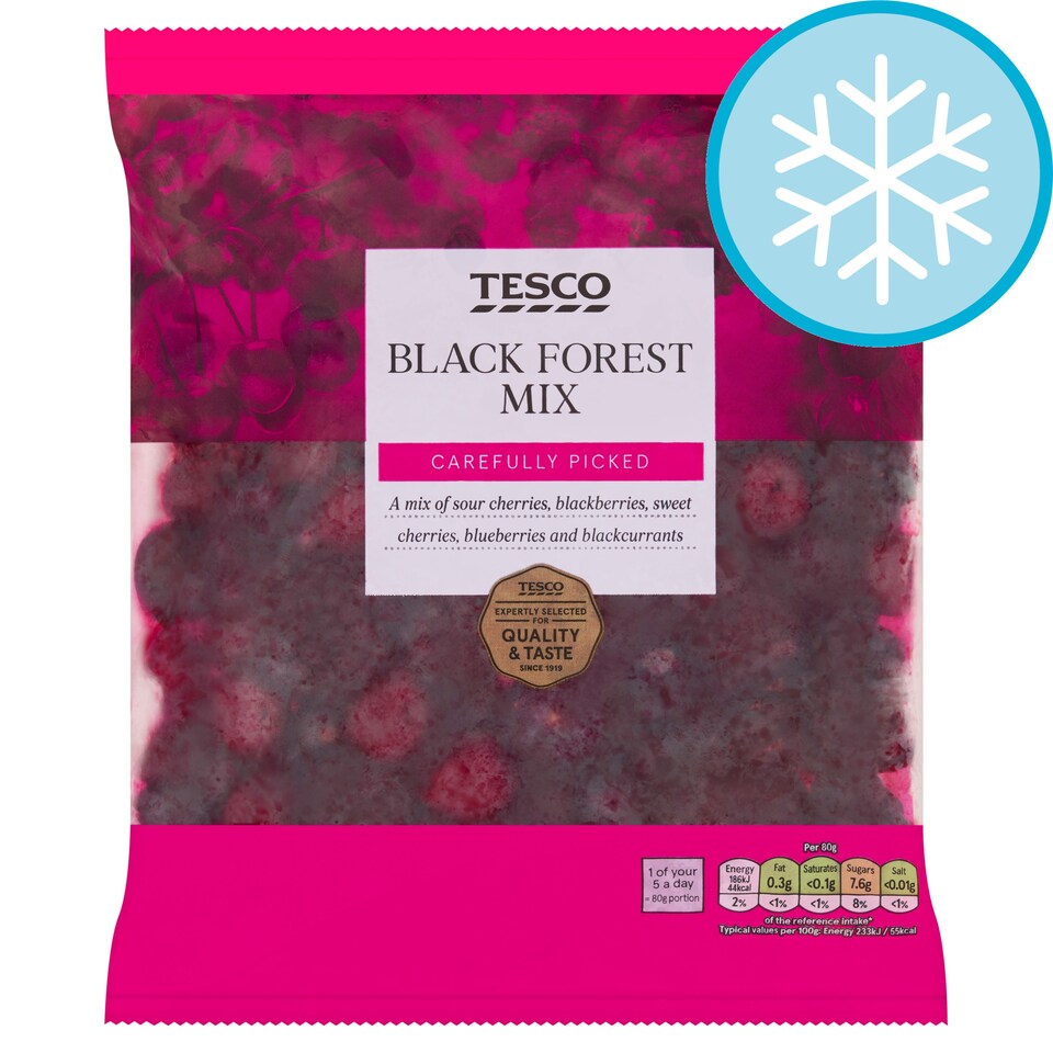 Tesco Black Forest Fruits Mix 500G