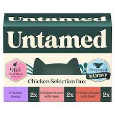 Untamed Chicken Selection Box in Gravy Cat Food 6 x 75G