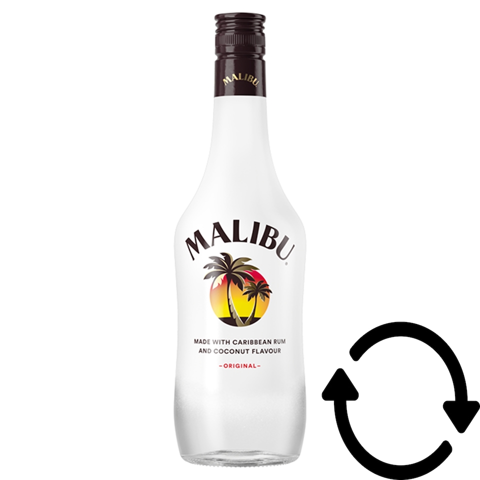 Malibu kókusz ízesítésű rum alapú likőr 21% 0,5 l