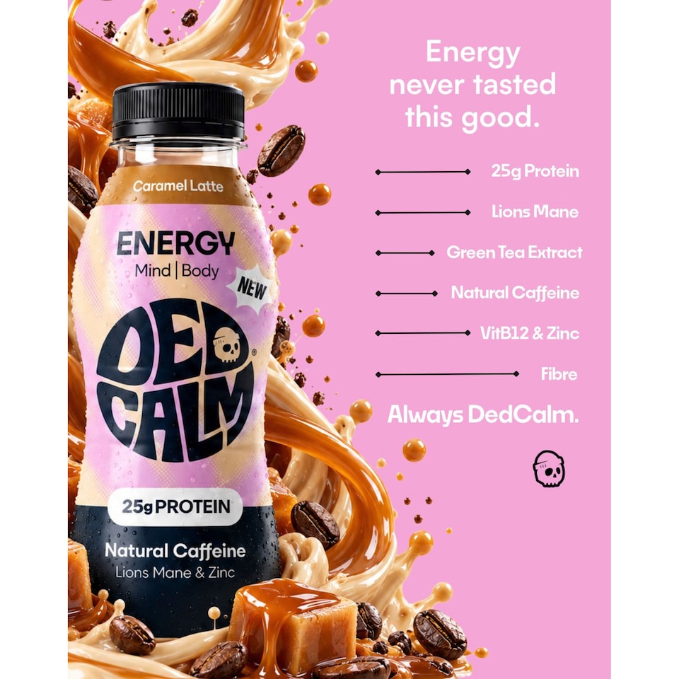 image 1 of DedCalm Protein Energy Drink - Caramel Latte Flavour - 330ml