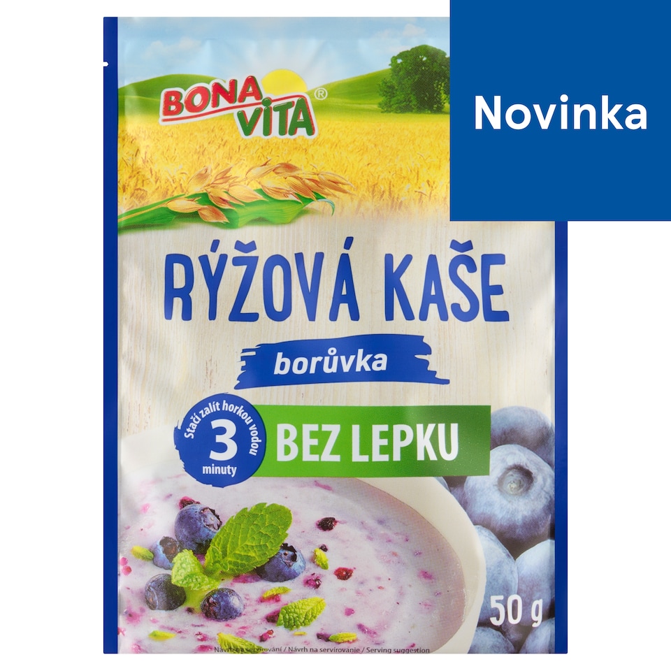 obrázok 1 z Bona Vita Bezgluténová ryžová kaša čučoriedka 50 g