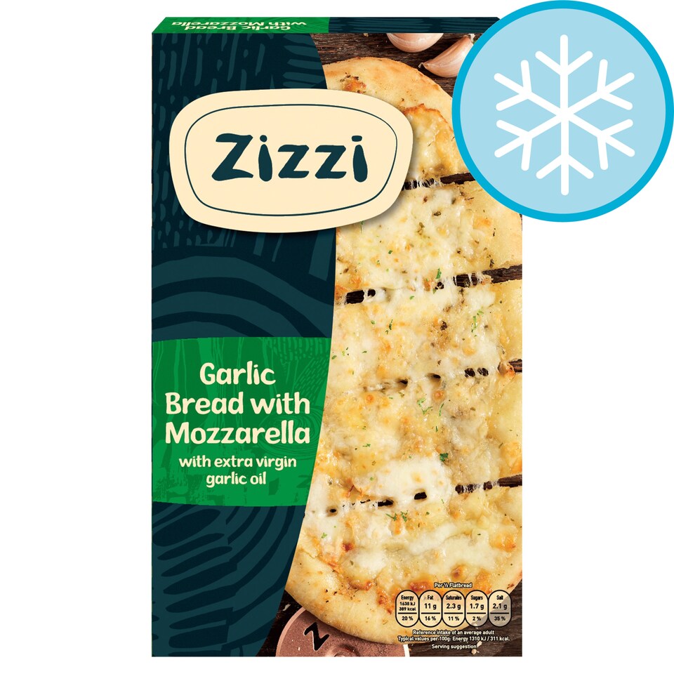 Zizzi Rustica Garlic Bread & Cheese 250g Tesco Groceries
