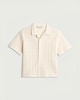 image 5 of F&F Boys Cotton Rich Textured Short Sleeved Shirt in Cream