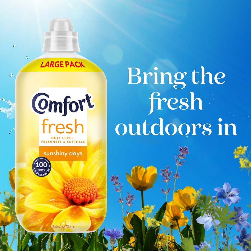 image 1 of Comfort Fresh Fabric Conditioner Sunshiny Days 52 Washes 1560ml