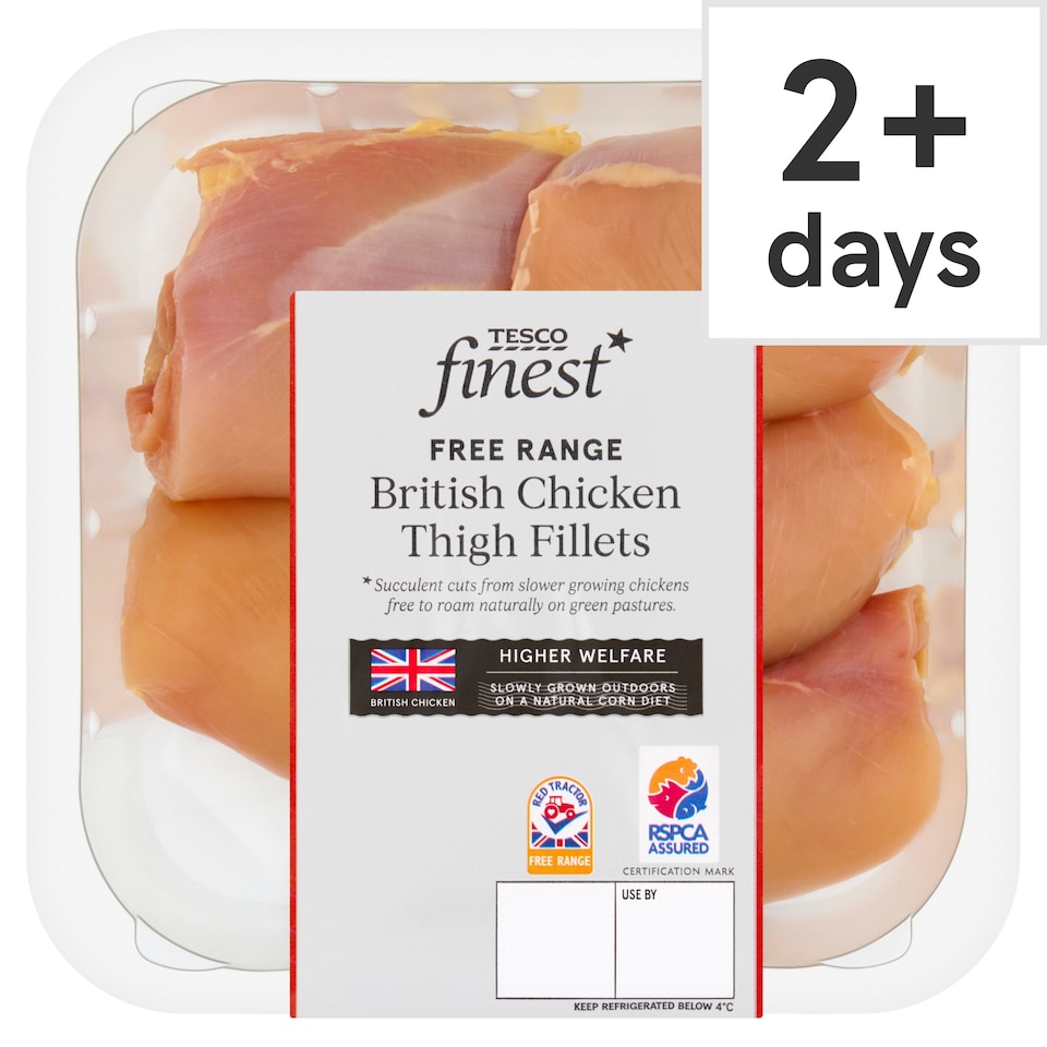 Tesco Finest British Free-Range Chicken Thigh Fillets 430g
