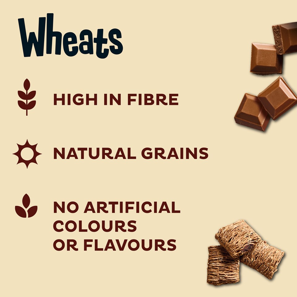 image 1 of Kellogg's Wheats Chocolate Breakfast Cereal 500g