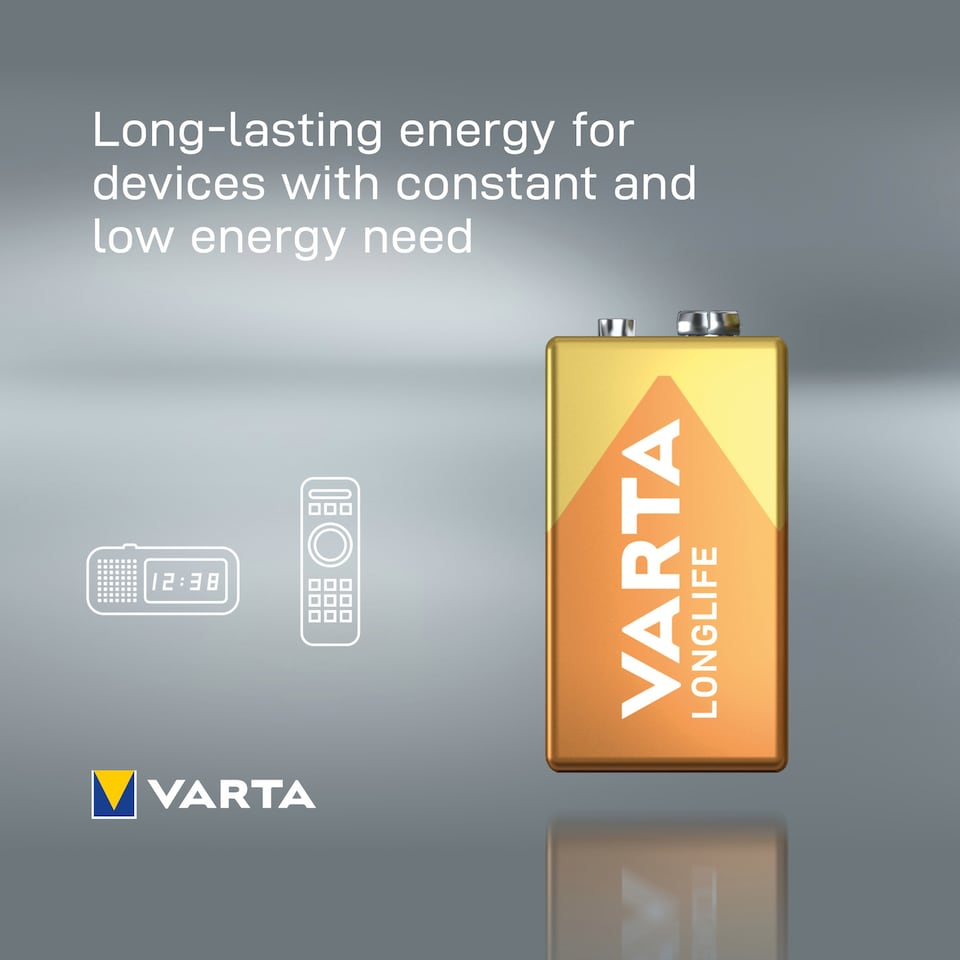 obrázok 1 z VARTA Longlife 9V alkalická batéria 1 ks
